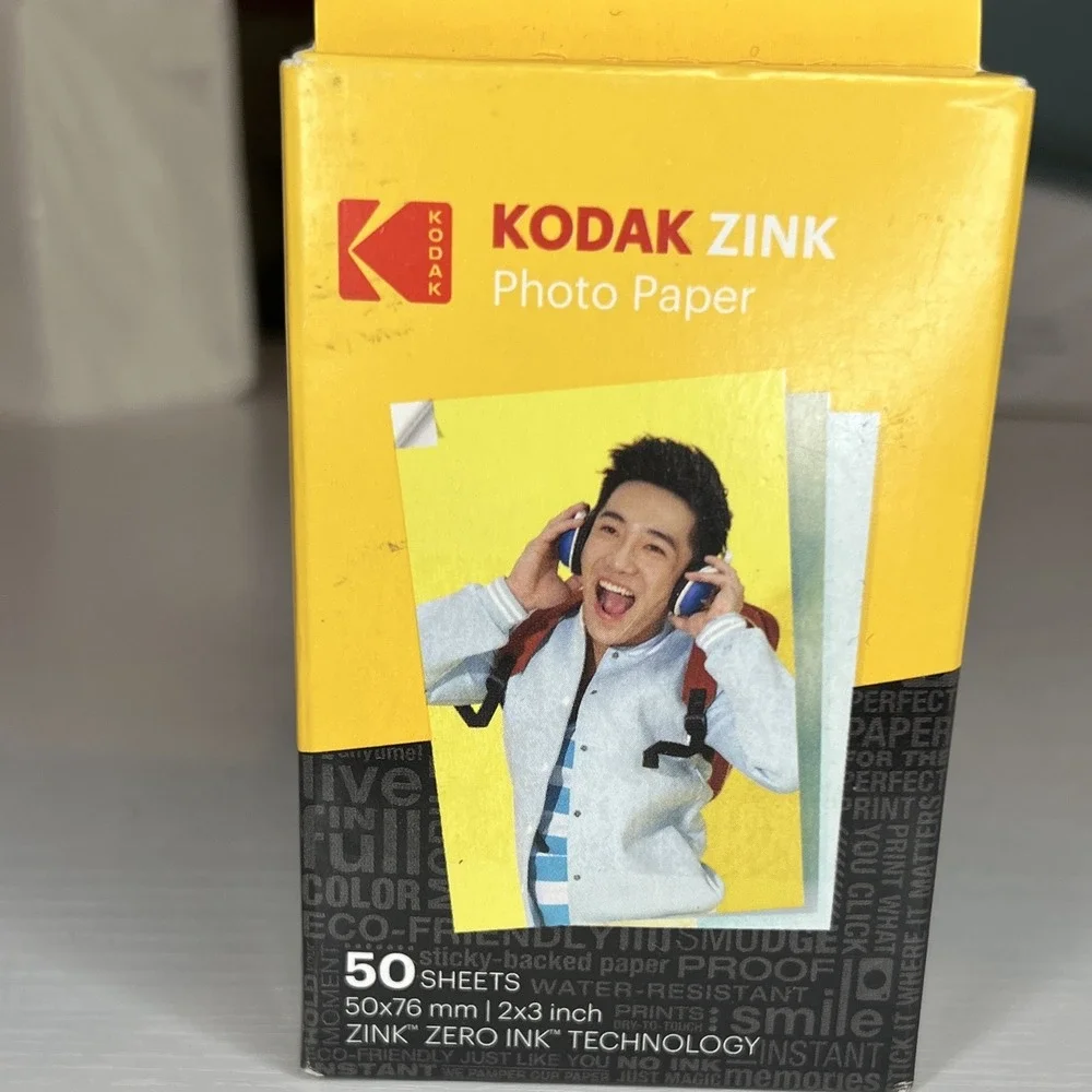 Kodak ZINK 2x3 Glossy Photo Paper 50 Sheets Zero Ink Technology Water Resistant